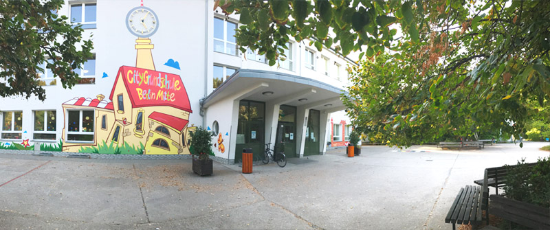 Schulbezogene Sozialarbeit an der City Grundschule, Berlin Mitte, Eingang Schulbezogene Sozialarbeit an der City Grundschule, Berlin Mitte, Eingang